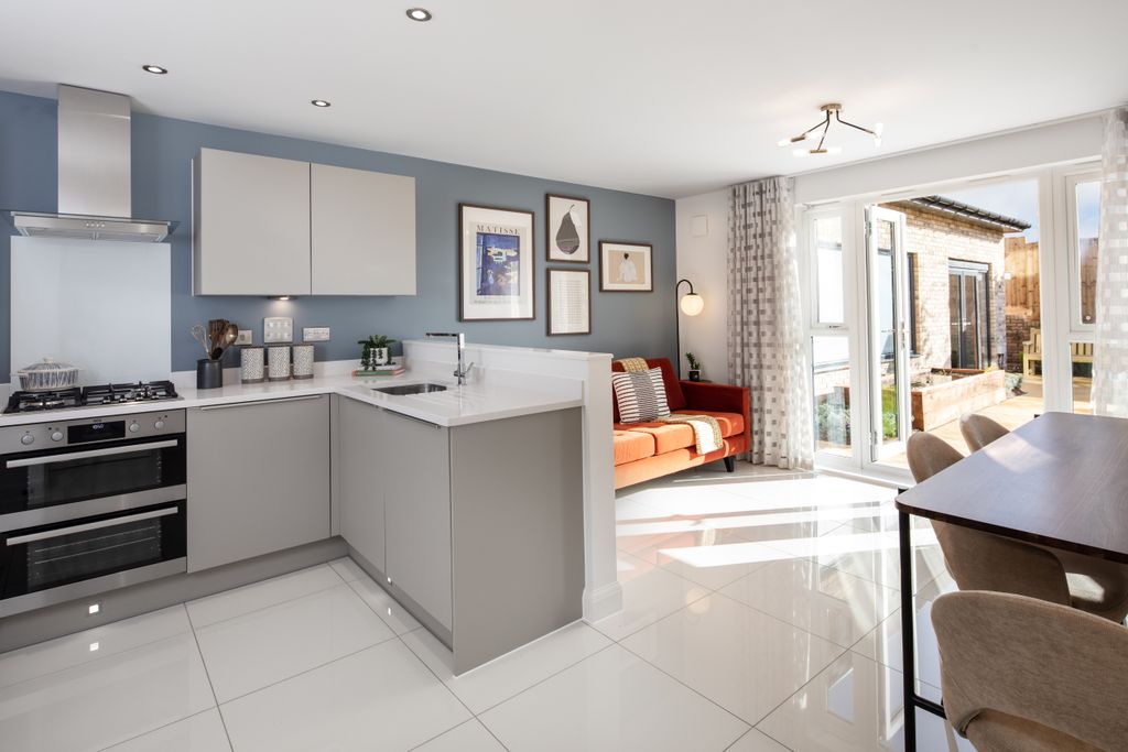 Property photo 1 of 8 Open Plan Kitchen With Dining Area In The Haversham 4 Bedroom Home