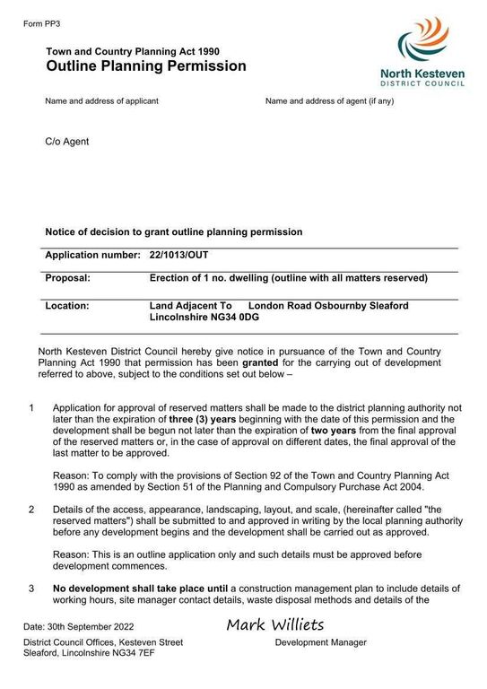 Property photo 3 of 4 Planning Decision