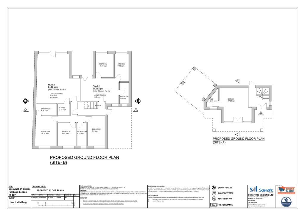 Property photo 3 of 7 Site A And Site B, 91 Cuckoo Hall Lane, Enfield, London, N9 8Dp
