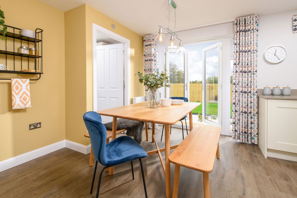 Property photo 3 of 9 Dining Area With French Doors In The Abbeydale 3 Bedroom Show Home