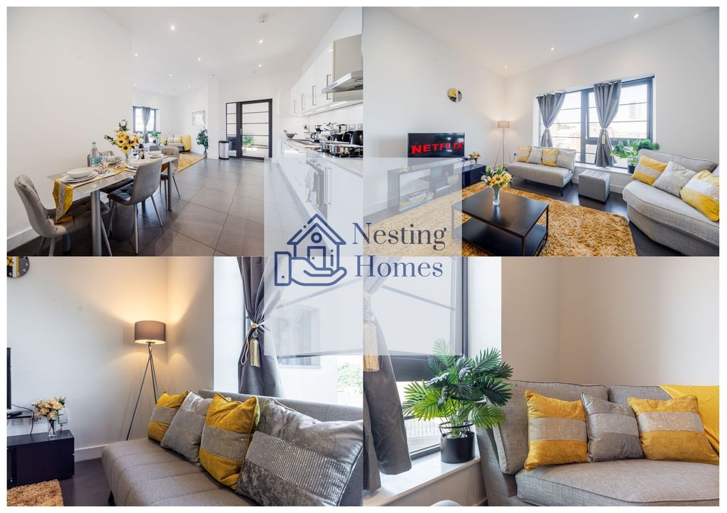 Property photo 3 of 7 Bright And Modern Living Room With Large Windows, ...
