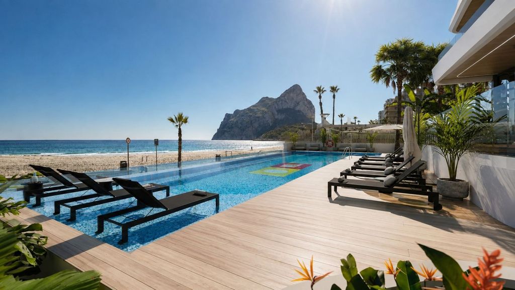 Property photo 1 of 16 Modern Frontline Beach Apartments With Views Of The Peñón De Ifach In Calpe, Alicante