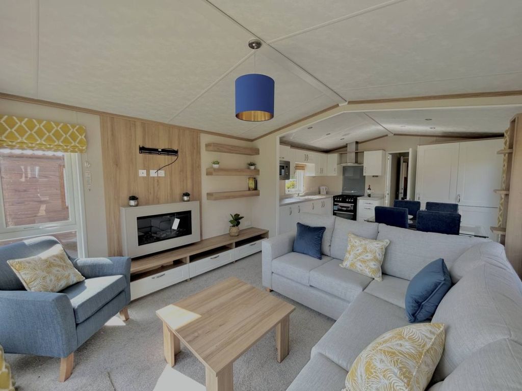 Property photo 2 of 8 Open Plan Lounge With Modern Fireplace And Tv Storage Unit