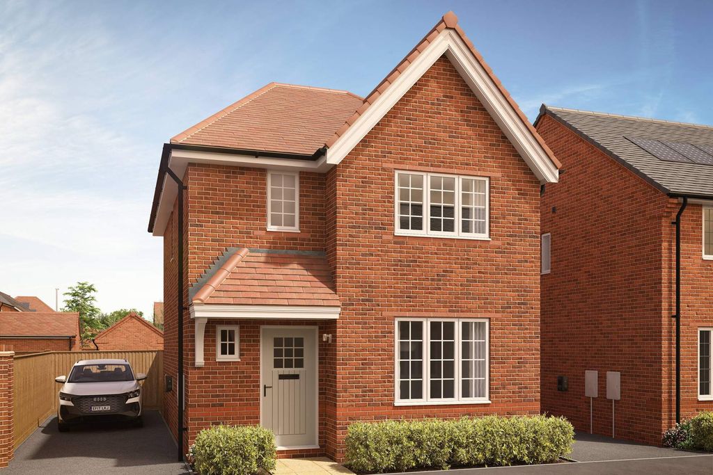 Property photo 1 of 8 A Modern Brick House With A White Door And Manicured Hedges In The Foreground Sits On A Driveway Nex