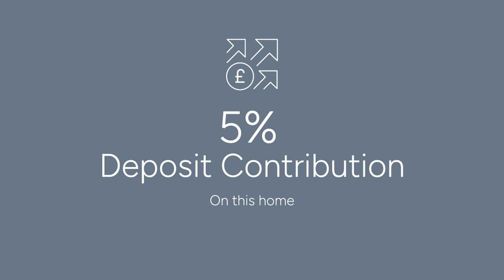 Property photo 2 of 10 The Image Displays A 5% Deposit Contribution Text Overlay On A Plain Gray Background