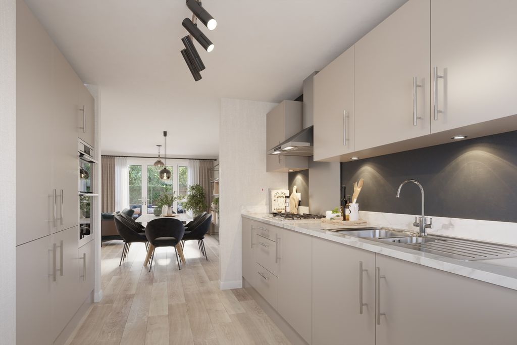 Property photo 1 of 7 Internal cgi Of Kitchen Diner In The Hemlock At Highgrove