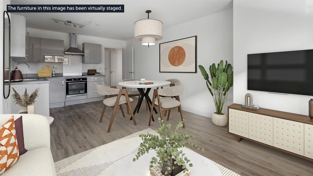 Property photo 2 of 14 Plot 7 Kitchen And Living Area With Virtual Stagin