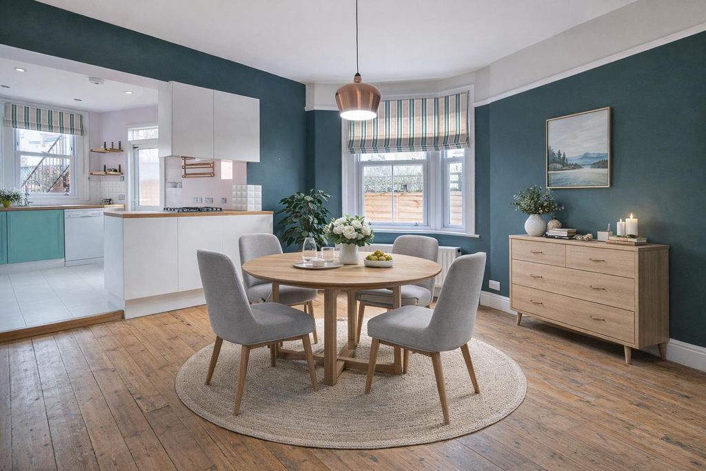 Property photo 1 of 12 Modern Dining Space With Fireplace And Plants.Png