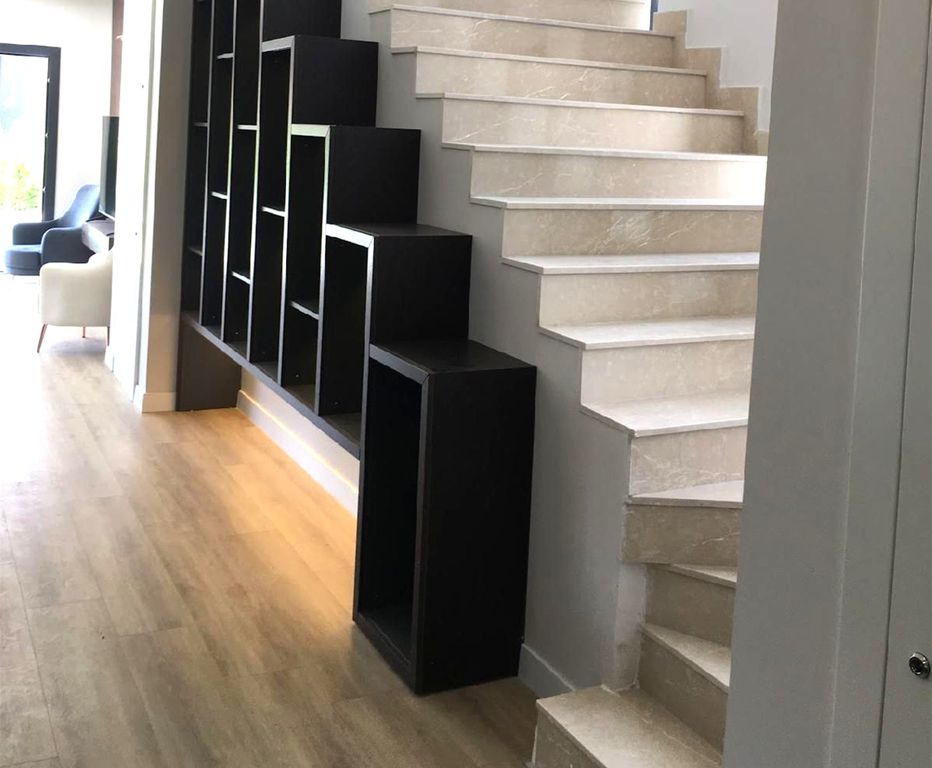 Property photo 3 of 13 Sleek 4-Bedroom Villa For Sale In Belek - Hallway With Fitted Shelving