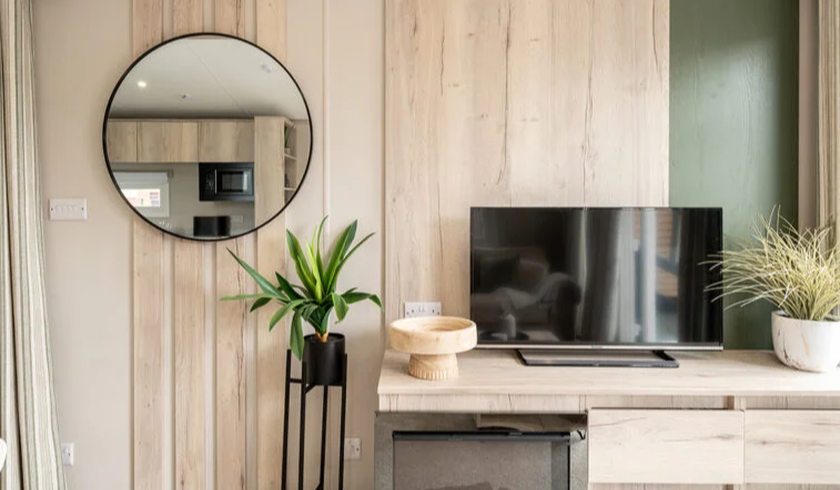 Property photo 3 of 4 Contemporary Lounge Tv Unit With Wood Effect Feature Wall