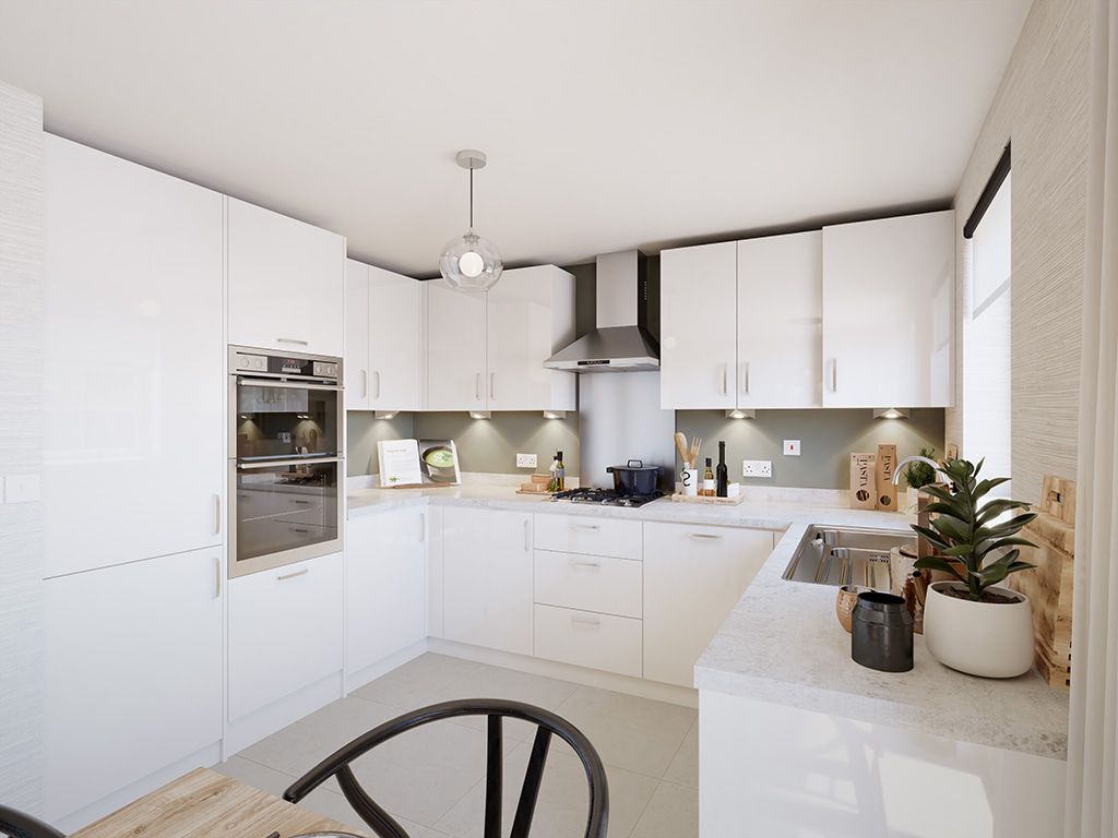 Property photo 1 of 10 Internal Image Of The Kitchen In The Curdridge CGI