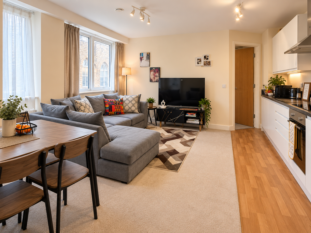 Property photo 2 of 5 Warm Modern Open-Plan Living Space