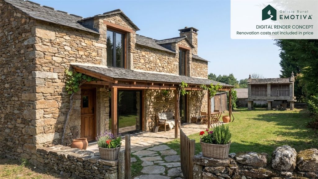 Property photo 1 of 22 Stone House, Horreo ( Granary) And Palleira In Ruin In Mundín, Friol: Complete Ensemble With Private Garden Of 1,500 m²