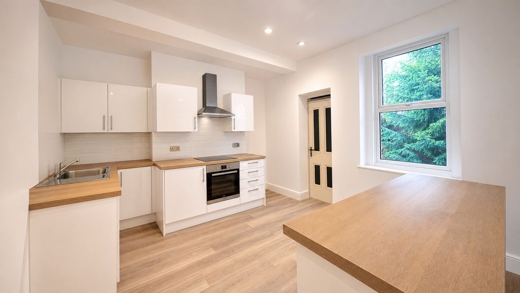 Property photo 3 of 5 Modern Bright Kitchen With Sleek White Cabinets...