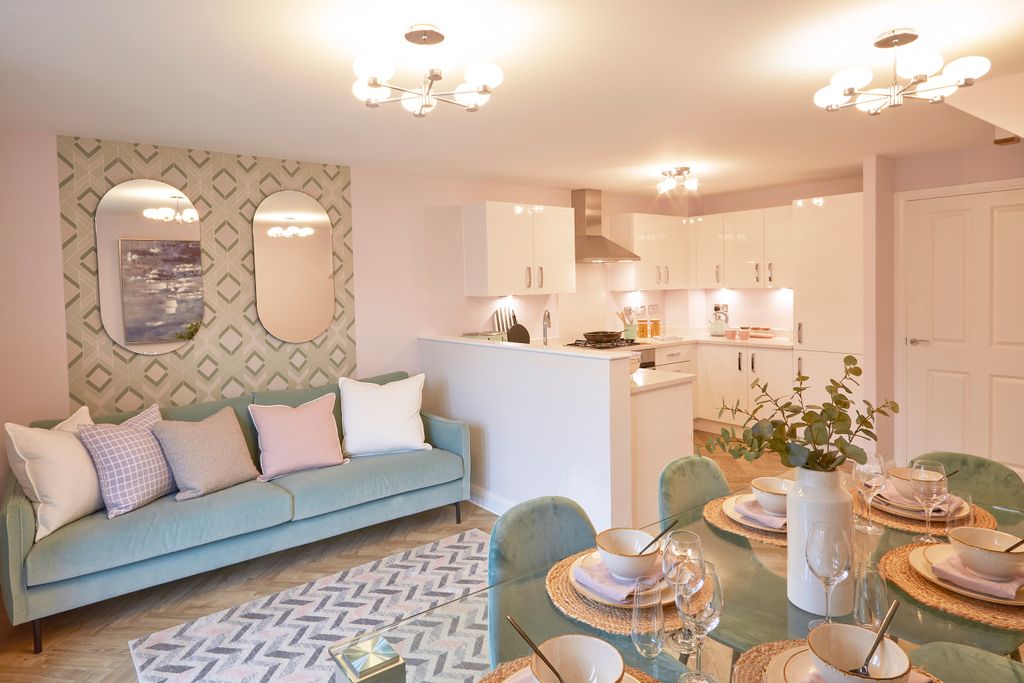 Property photo 2 of 9 Open Plan Kitchen With Dining Area In The Haversham 4 Bedroom Home