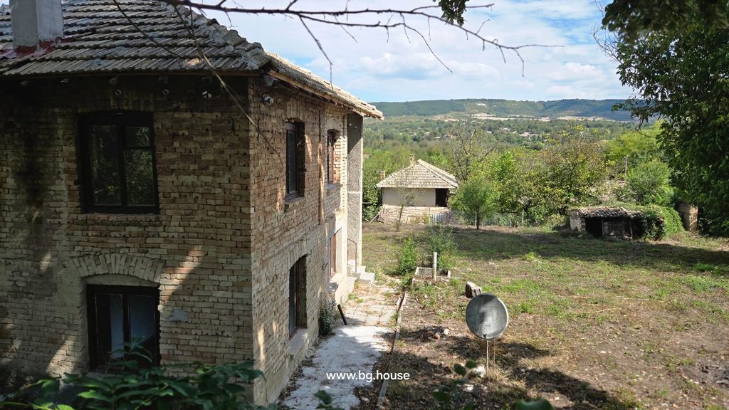 Property photo 3 of 43 Brick House With Yard, Satellite Dish, Trees, And Distant Hills In Background.