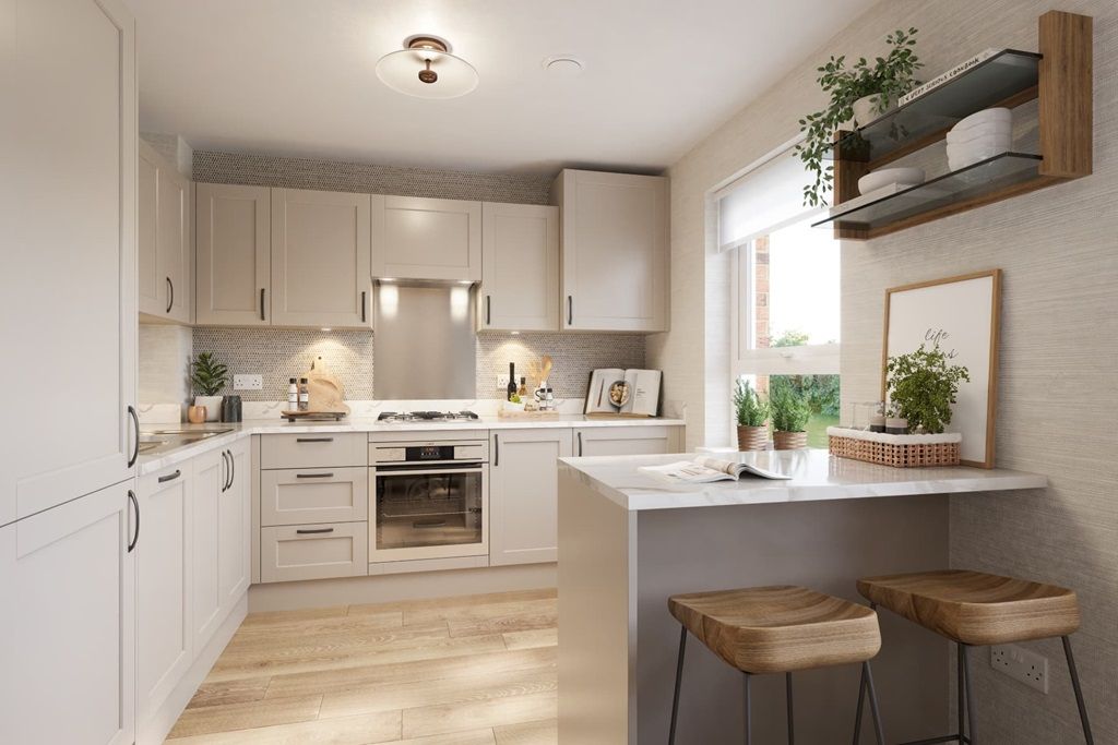 Property photo 3 of 5 Modern Kitchen Area With Breakfast Bar