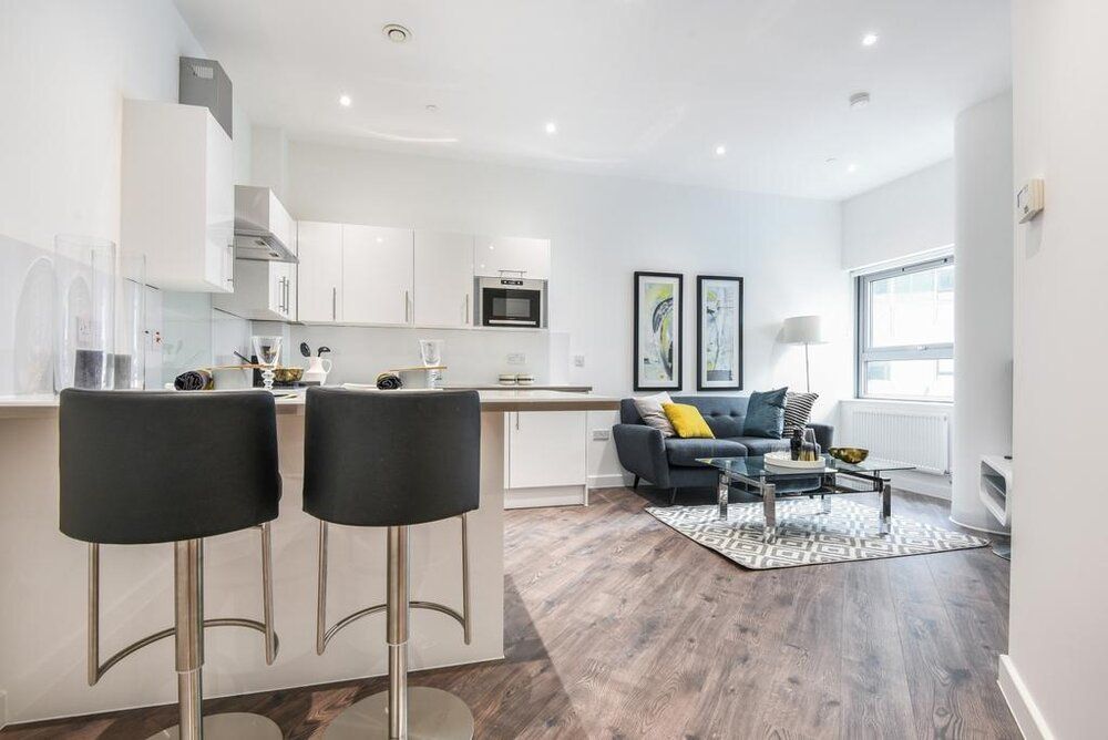 Property photo 2 of 5 Staged Kitchen &amp; Living Room