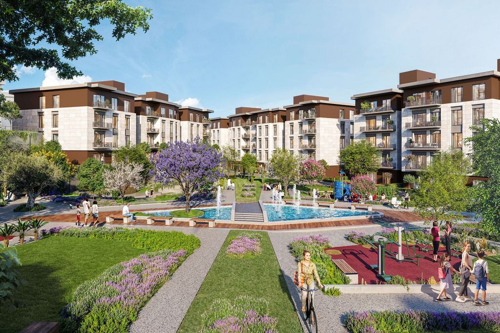 Property photo 1 of 19 Nearing Completion Apartments For Sale In Basaksehir, Istanbul - Main View Of The Luxury Complex