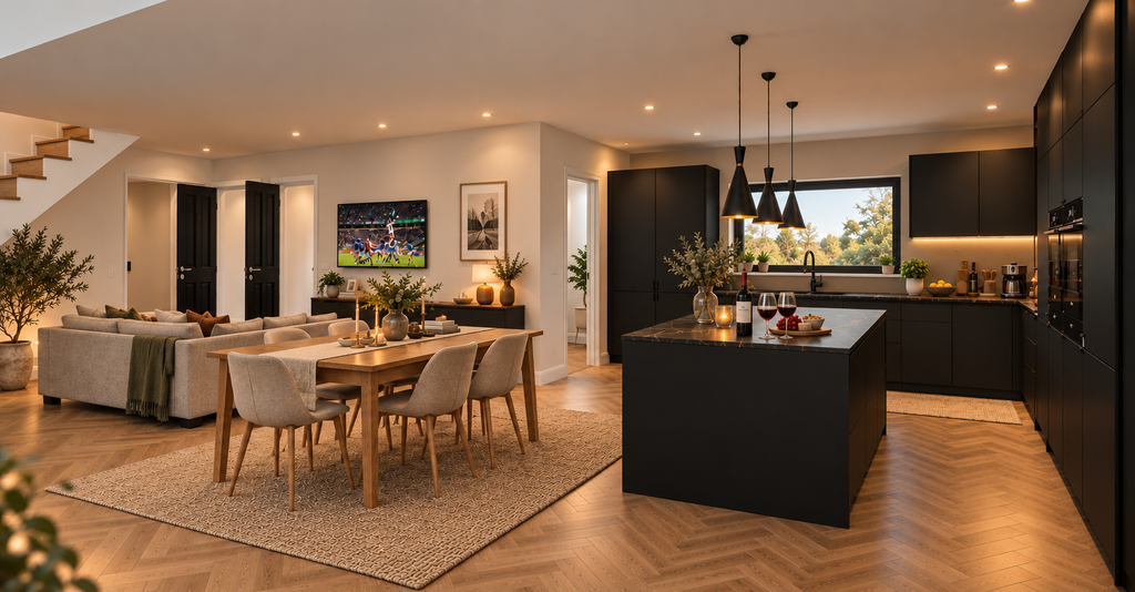 Property photo 3 of 6 Therfield Plot 1 Kitchen Perspective One Scheme A