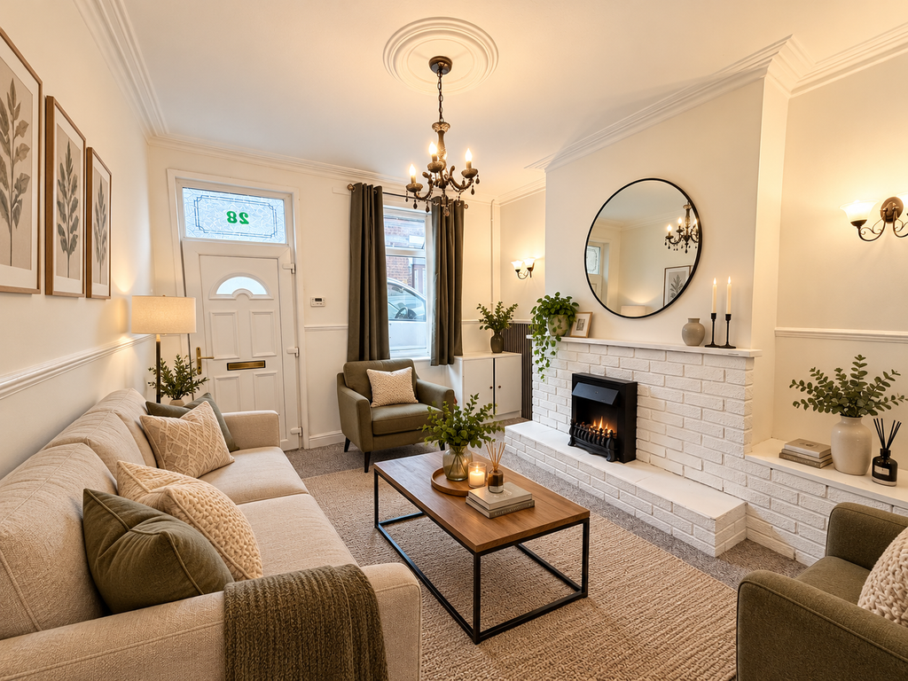 Property photo 3 of 13 Warm Modern-Traditional Living Room