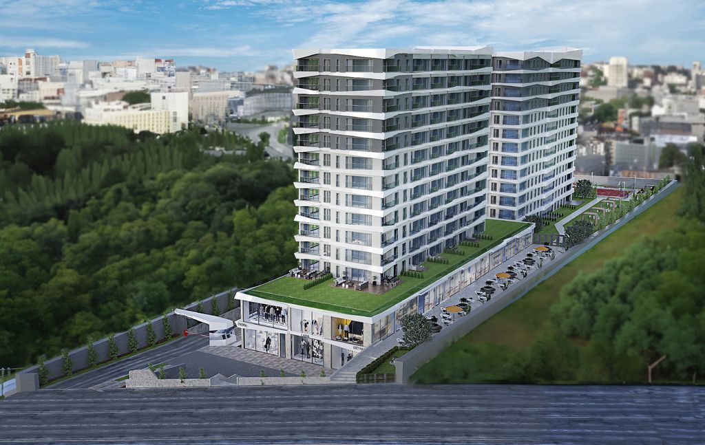Property photo 2 of 16 Stylish Istanbul Apartments For Sale In Bagcilar- Opposite Side Of Complex View