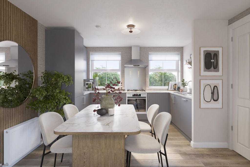 Property photo 2 of 5 Kitchen And Dining Room In The 2 Bedroom Harlington