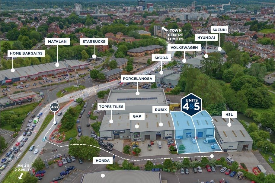 Property photo 3 of 9 Reading Trade Centre Annotated Aerial