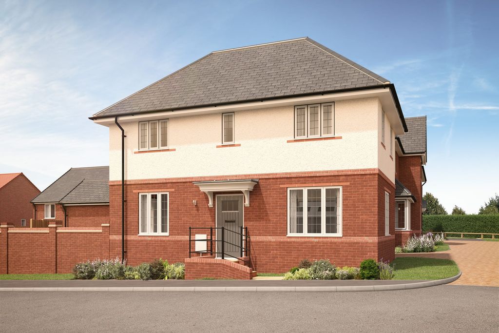 Property photo 1 of 7 A Two-Story Brick House With A Gabled Roof, Surrounded By A Well-Maintained Lawn And Landscaping