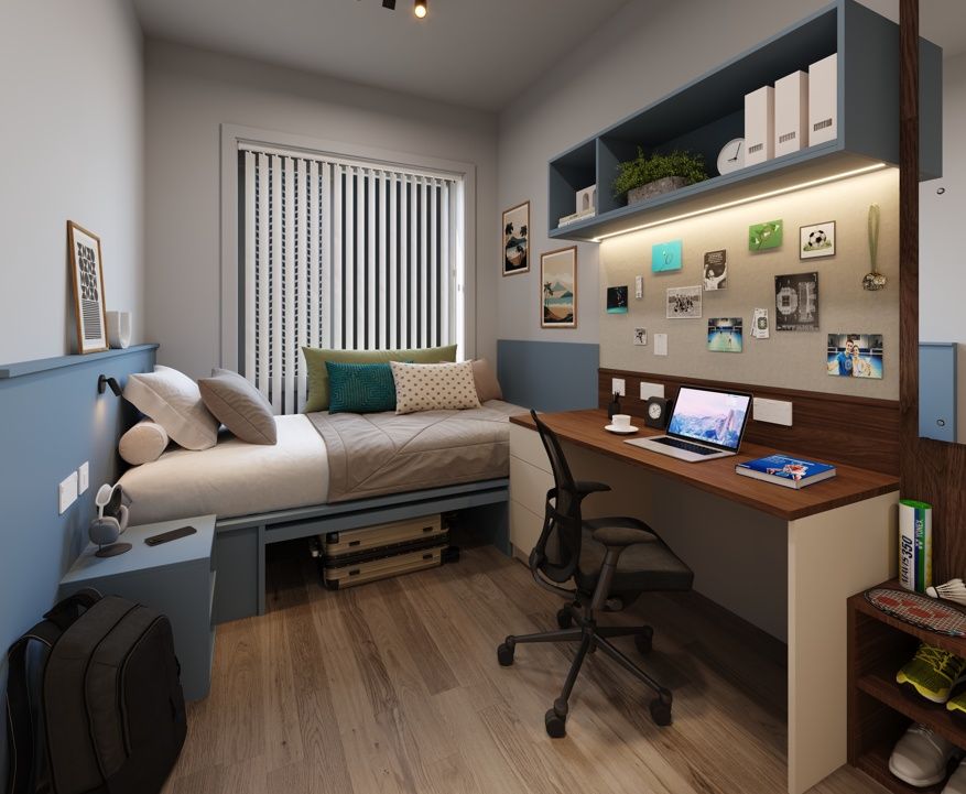 Property photo 1 of 8 Well-Appointed Single Bedroom With A Built-In Desk...