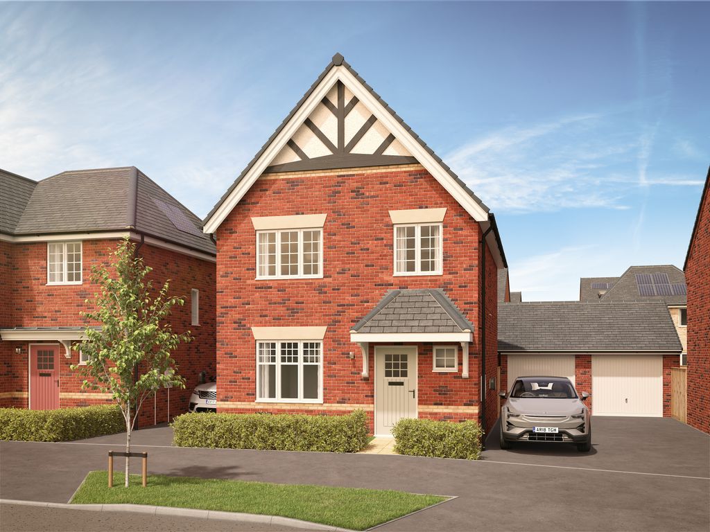 Property photo 1 of 11 A Modern Red Brick House With A Pitched Roof And White-Trimmed Windows Stands In The Foreground