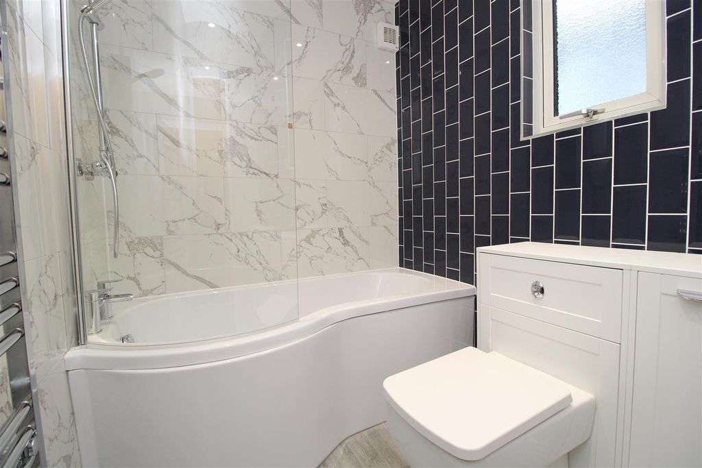 Property photo 1 of 20 Modern Bathroom With Stylish Marble Effect Tiles...