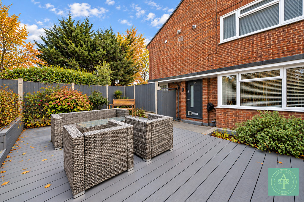 Property photo 2 of 14 Modern Brick House Patio With Autumn Planting