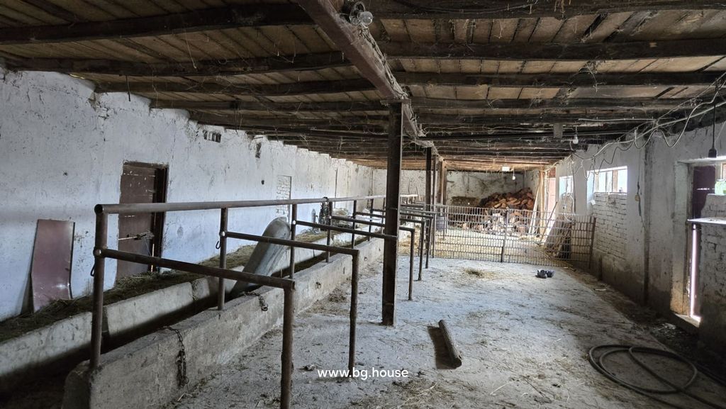Property photo 3 of 54 Inside View Of A Livestock Stable Featuring Feeding Troughs, Metal Railings, And A Wooden Ceiling.