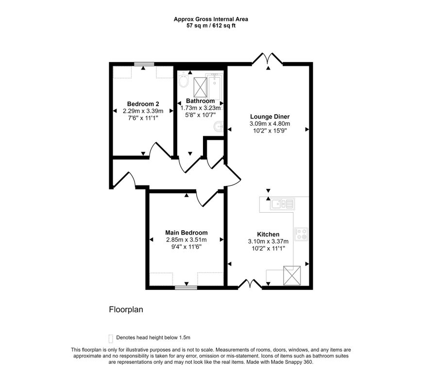 Additional image 8 of 2 bed flat to rentGrange Court, Carrville, Durham DH1