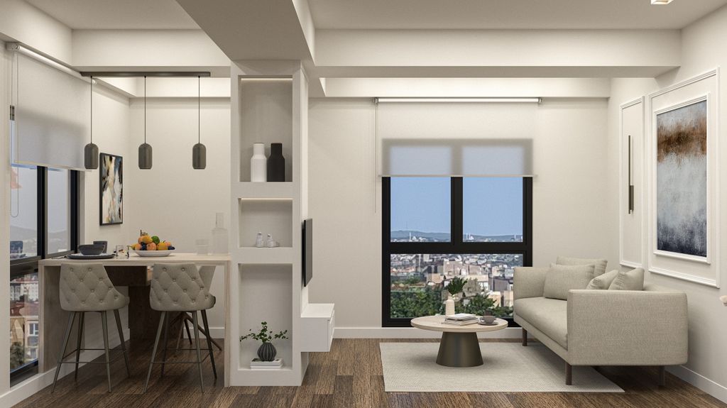 Property photo 3 of 15 Istanbul Two-Bed Apartments In Besiktas For Sale - Spacious Living Area