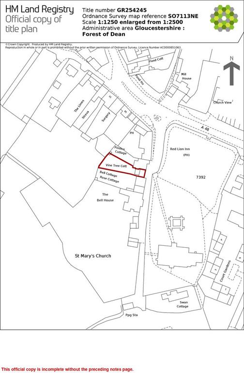 Property photo 2 of 11 Official Copy (Title Plan) - Gr254245_Page-0002.Jp