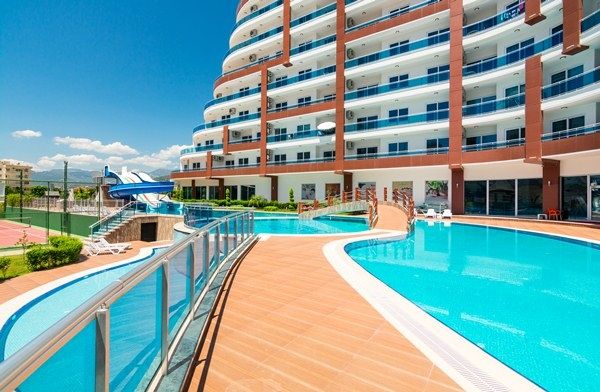 Property photo 1 of 25 Sea View Property For Sale In Mahmutlar - Main View Of The Complex And Pool