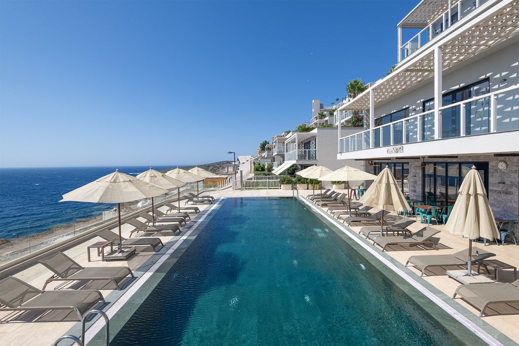 Property photo 1 of 21 Sea View Apartment In Gumusluk, Bodrum For Sale €“ Communal Pool With Full Sea Views