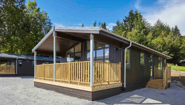 Property photo 1 of 10 Exterior Of A Modern Lochside Holiday Lodge With Wraparound Decking