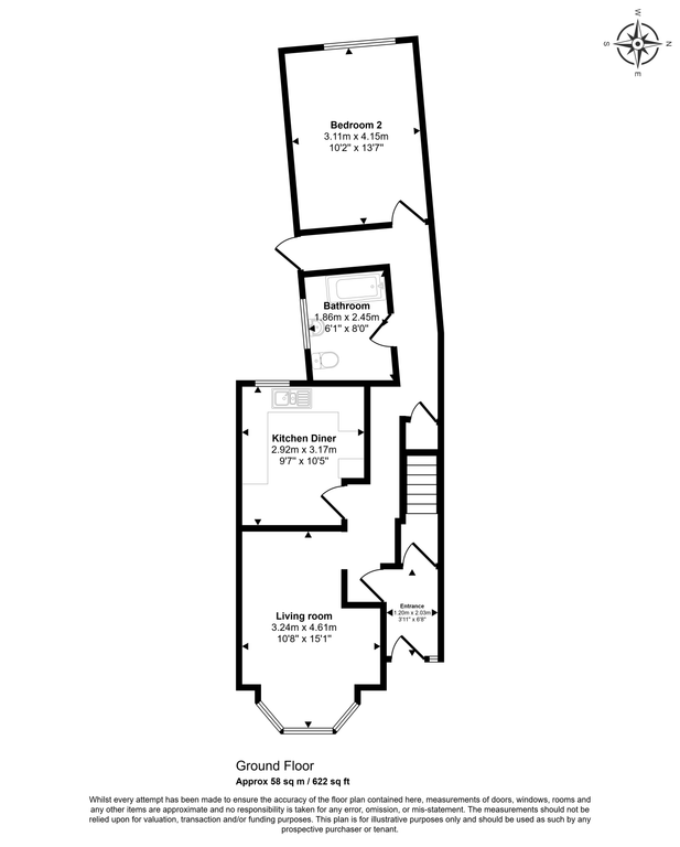 Property photo 2 of 19 Gff &amp; Fff, 110 Wallwood Road, London E11 1Al