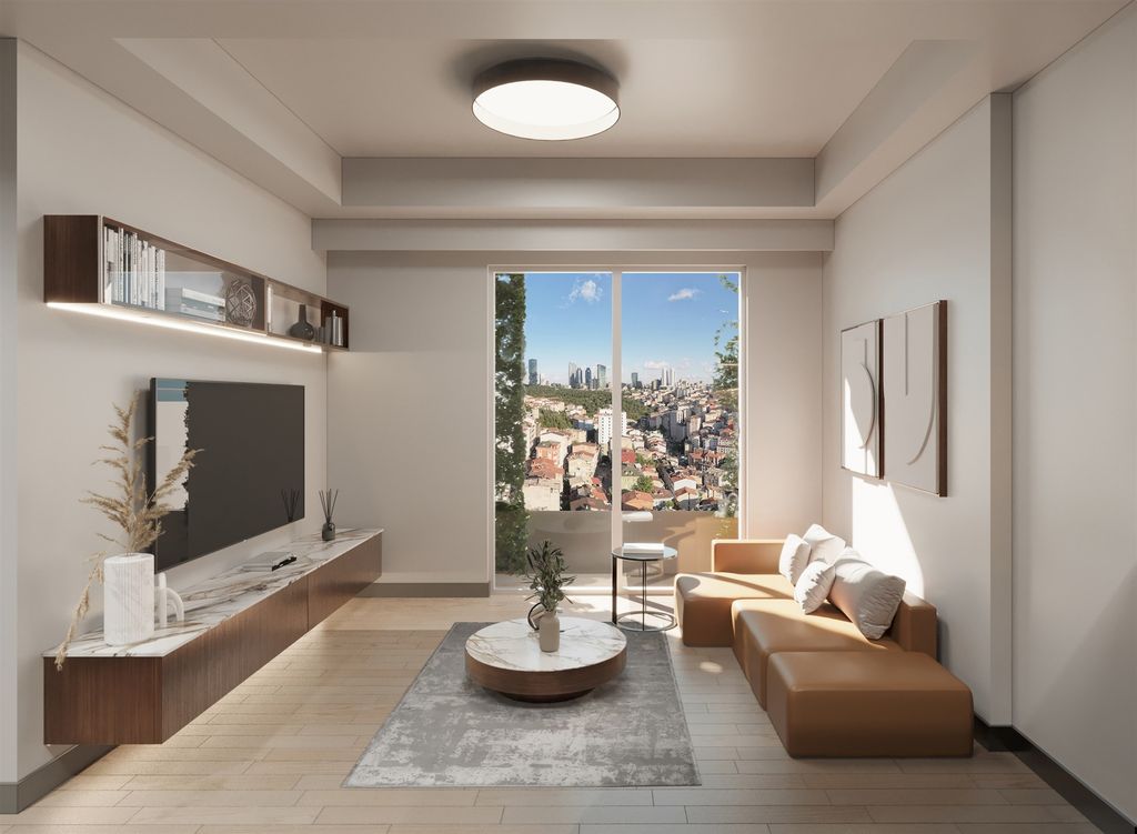 Property photo 2 of 19 Unmissable Istanbul City Centre Property For Sale - Bright And Cheery Living Room