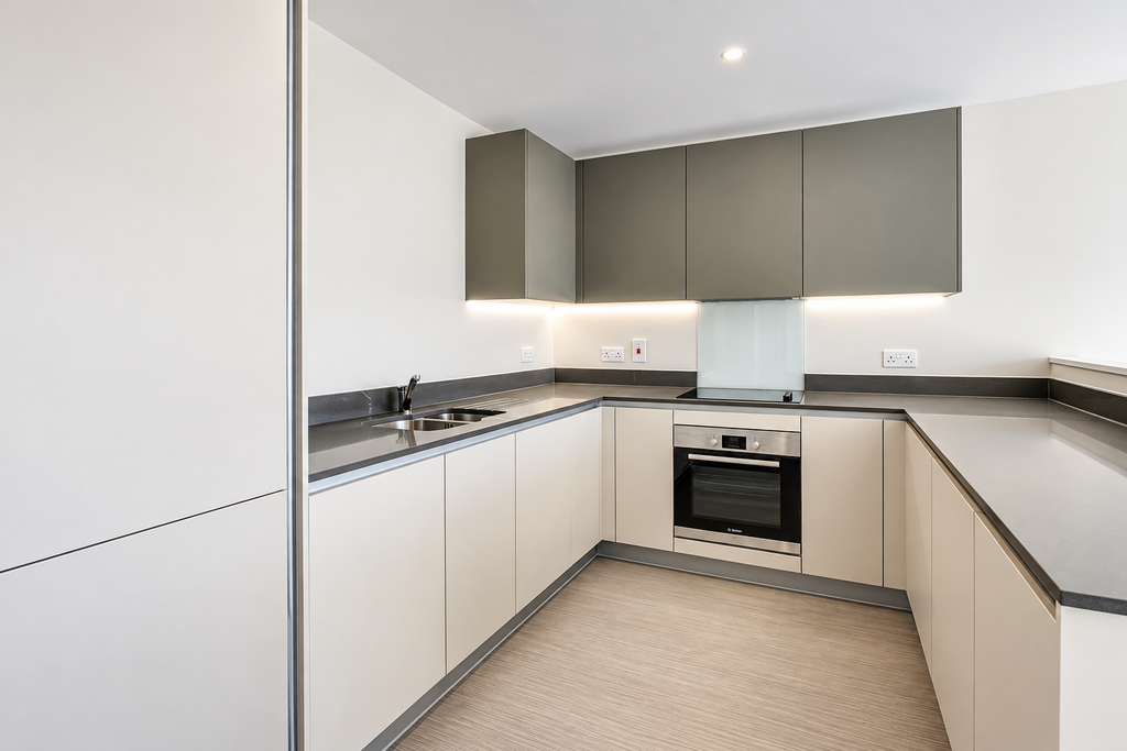Property photo 2 of 8 Modern Minimalist U-Shaped Kitchen