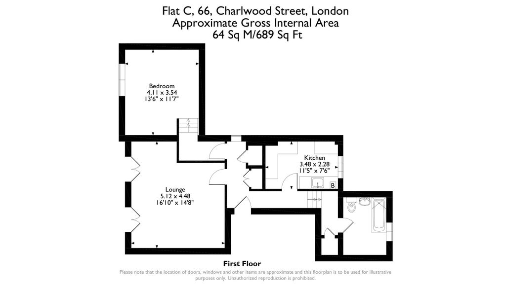 Property photo 2 of 8 Flat C, 66, Charlwood Street, Sw1V 4Pq.Jpg