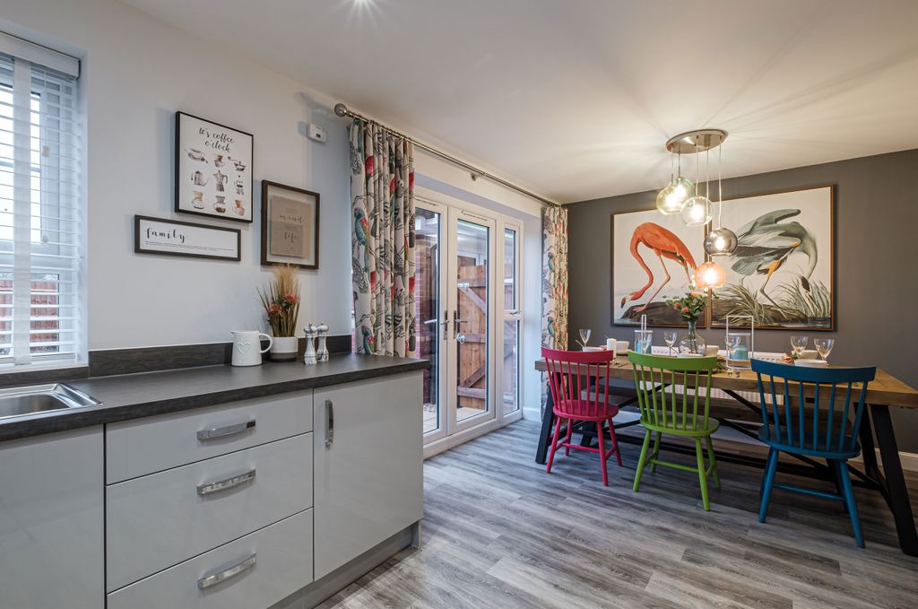 Property photo 3 of 10 Interior View Of The Kitchen &amp; Dining Space In Our 4 Bed Kingsley Home