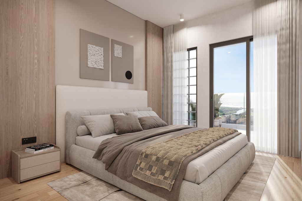 Property photo 1 of 8 Bedroom Interior Showcasing Calm, Modern Finishes And Natural Light. Completion May 2028.(CGI)