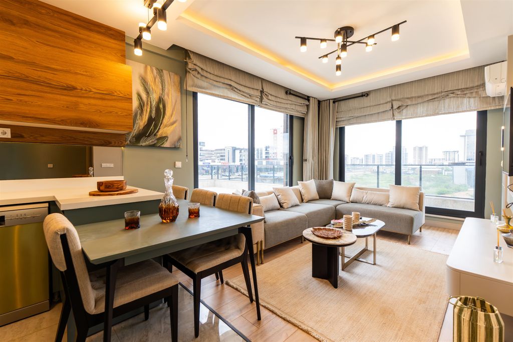 Property photo 3 of 18 Modern Antalya Apartments For Sale - Open-Plan Living Room