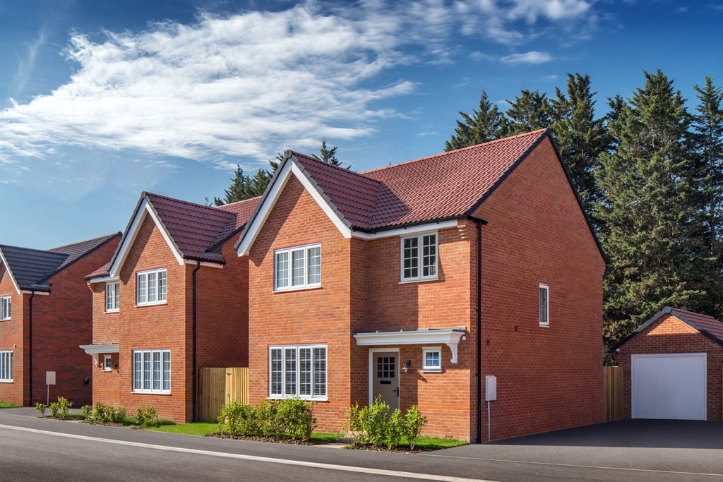 Property photo 1 of 10 Modern Brick Houses With Red Tile Roofs Stand On A Paved Street