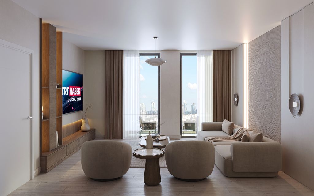 Property photo 3 of 18 City Centre Istanbul Apartments For Sale In Kagithane - Lounge Area