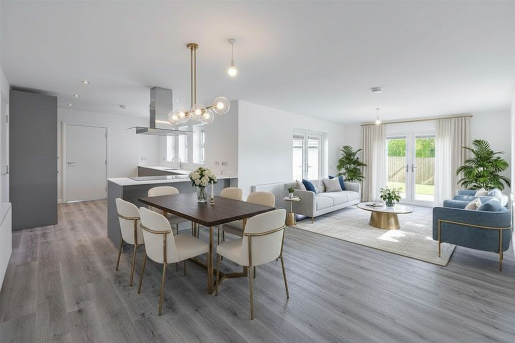 Property photo 2 of 30 Virtually Staged Kitchen/Living/Dining Area